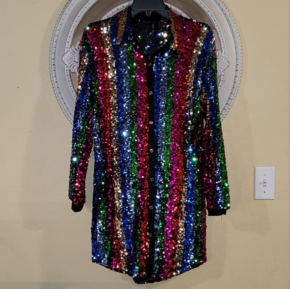 Sequin Rainbow Dress - Picture 3 of 11